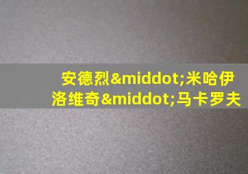 安德烈·米哈伊洛维奇·马卡罗夫
