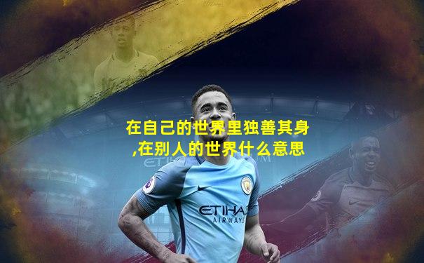 在自己的世界里独善其身,在别人的世界什么意思